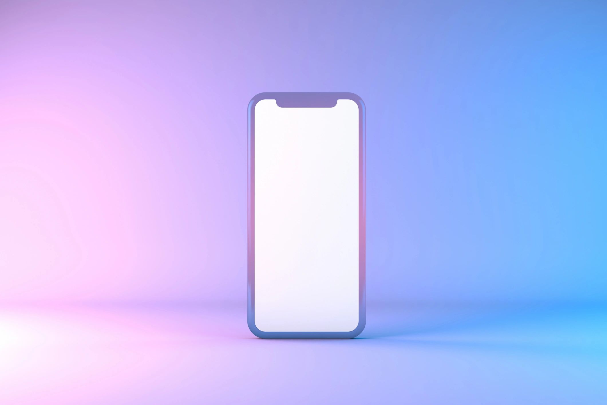 clear classic phone case on white background, modern retail style